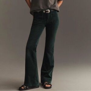 EUC Anthropologie Pilcro Deep Green Flare Jeans size 26
